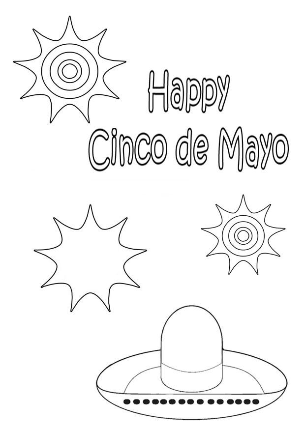 Kleurplaat happy cinco de mayo 