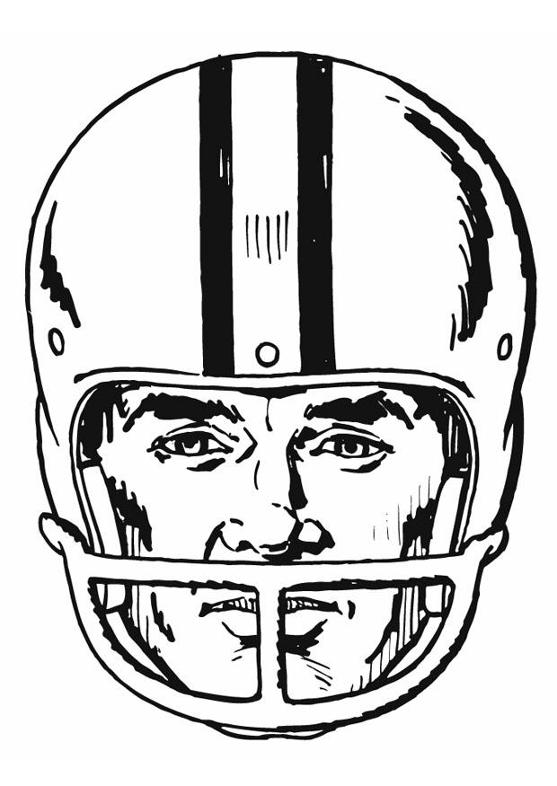 Kleurplaat helm - american football