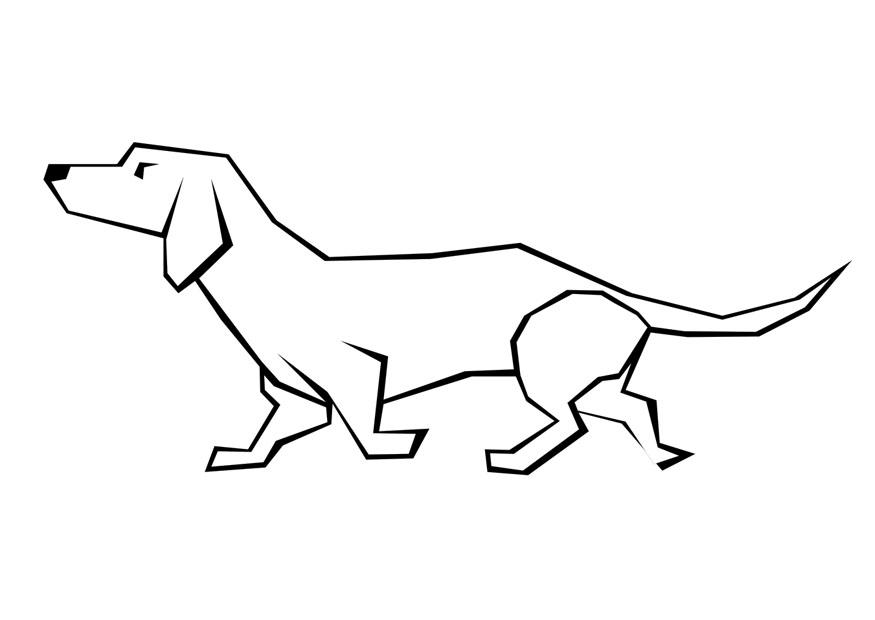 Kleurplaat hond