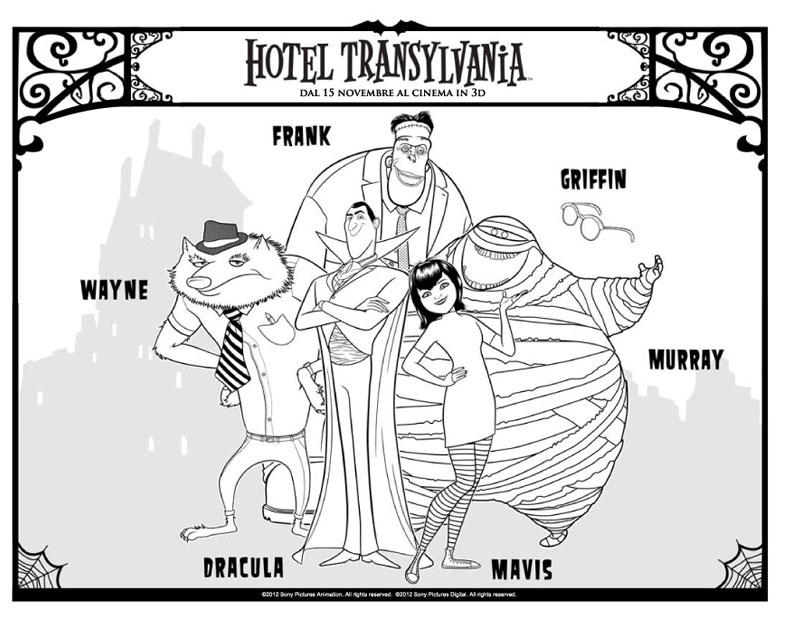Kleurplaat hotel transilvania