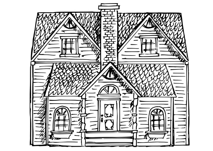 Kleurplaat huis