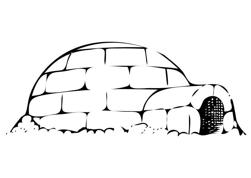 Kleurplaat iglo