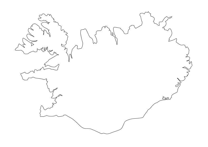 Kleurplaat ijsland