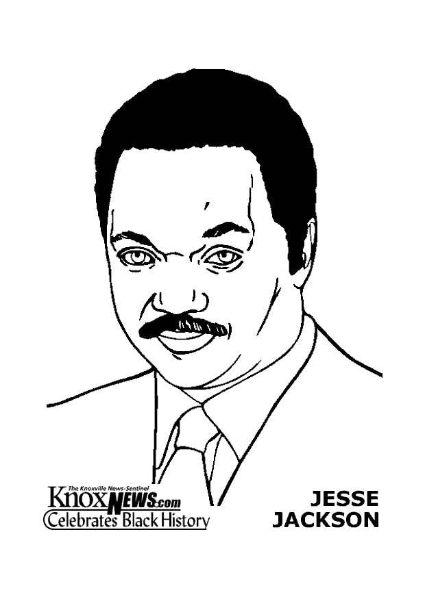 Kleurplaat jesse jackson
