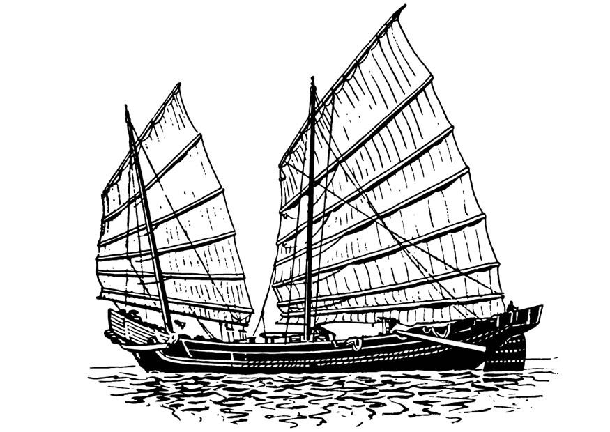 Kleurplaat jonk