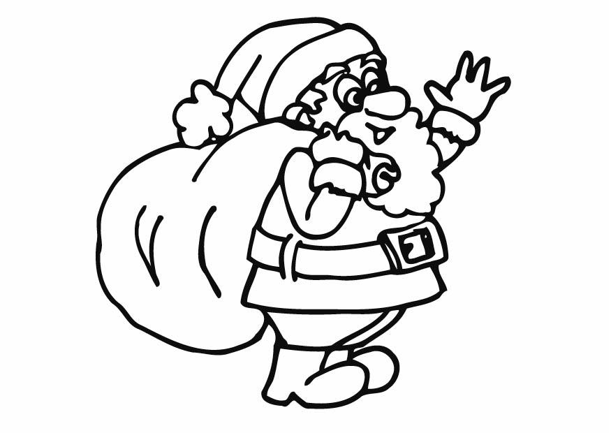 Kleurplaat kerstman