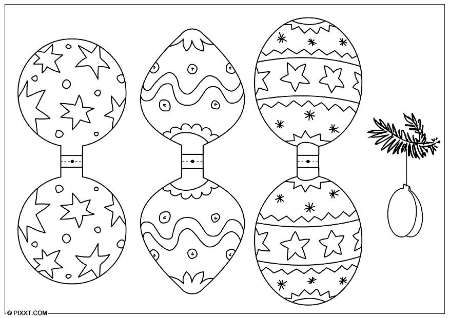 Kleurplaat kerstversiering