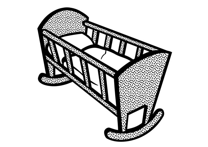 Kleurplaat kinderbed