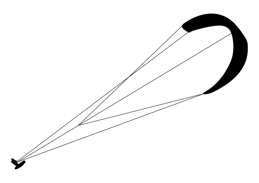 Kleurplaat kitesurfen