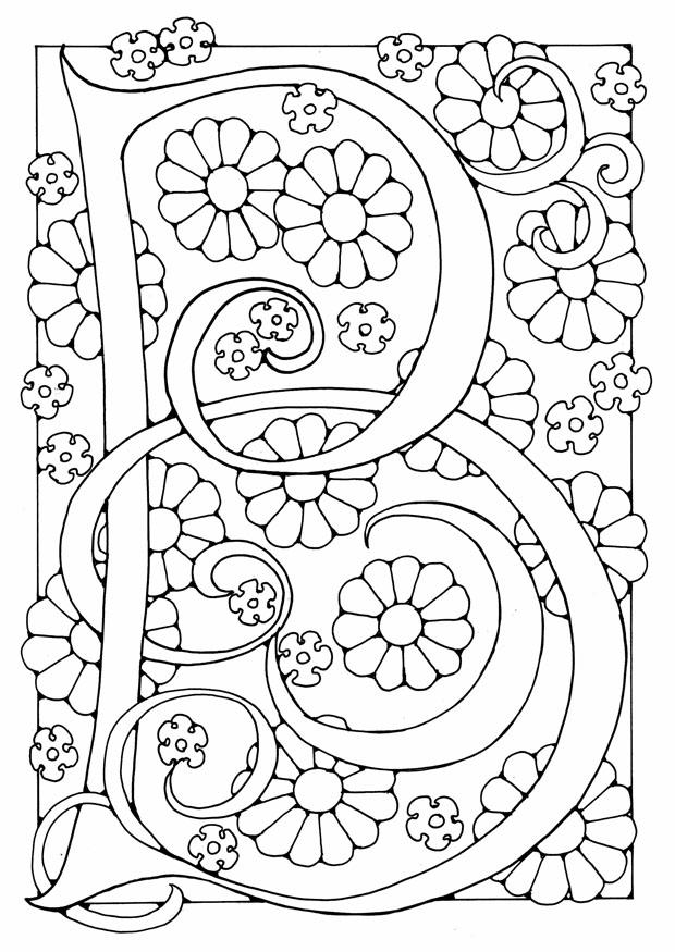 Kleurplaat letter - b 