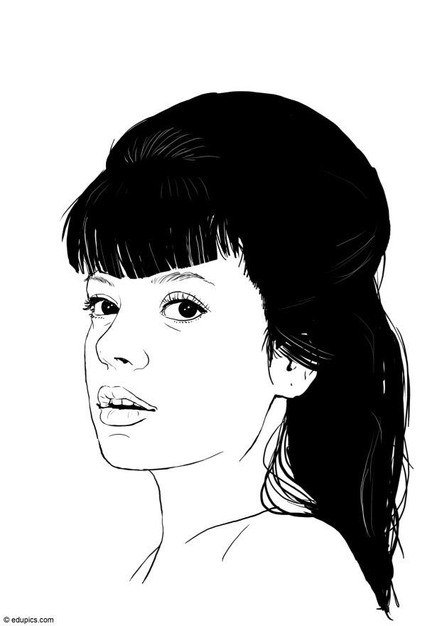 Kleurplaat lily allen