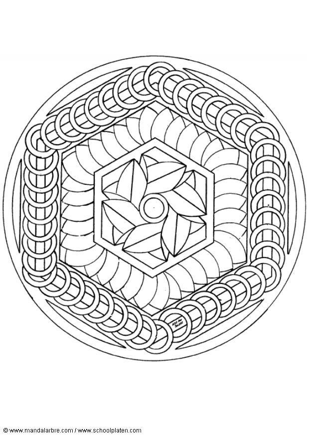 Kleurplaat mandala-1402a