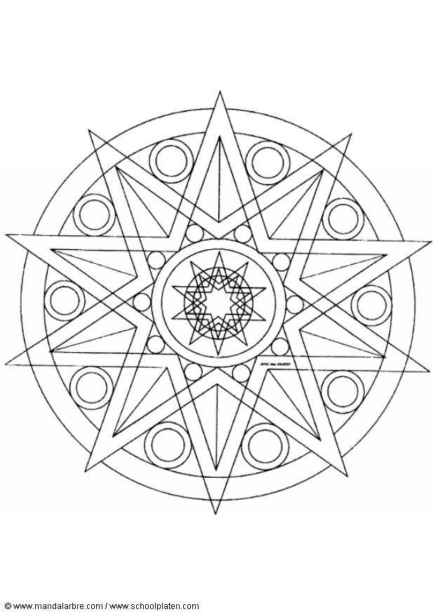 Kleurplaat mandala-1402b
