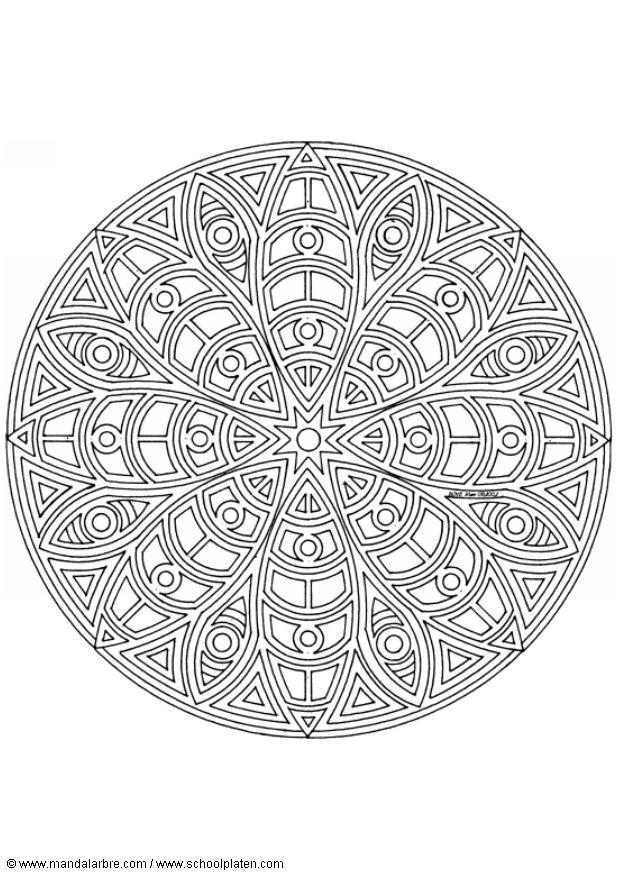 Kleurplaat mandala-1402c