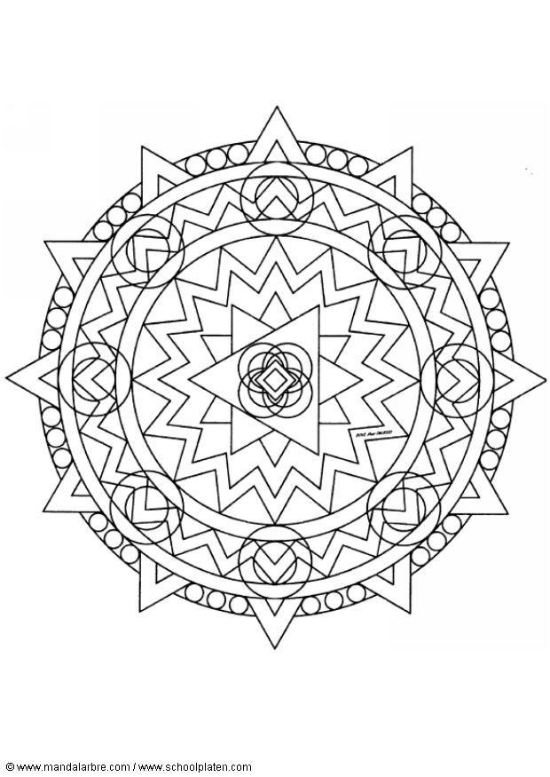 Kleurplaat mandala-1402d