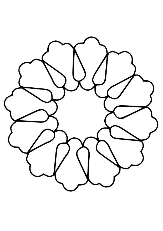 Kleurplaat mandala 15