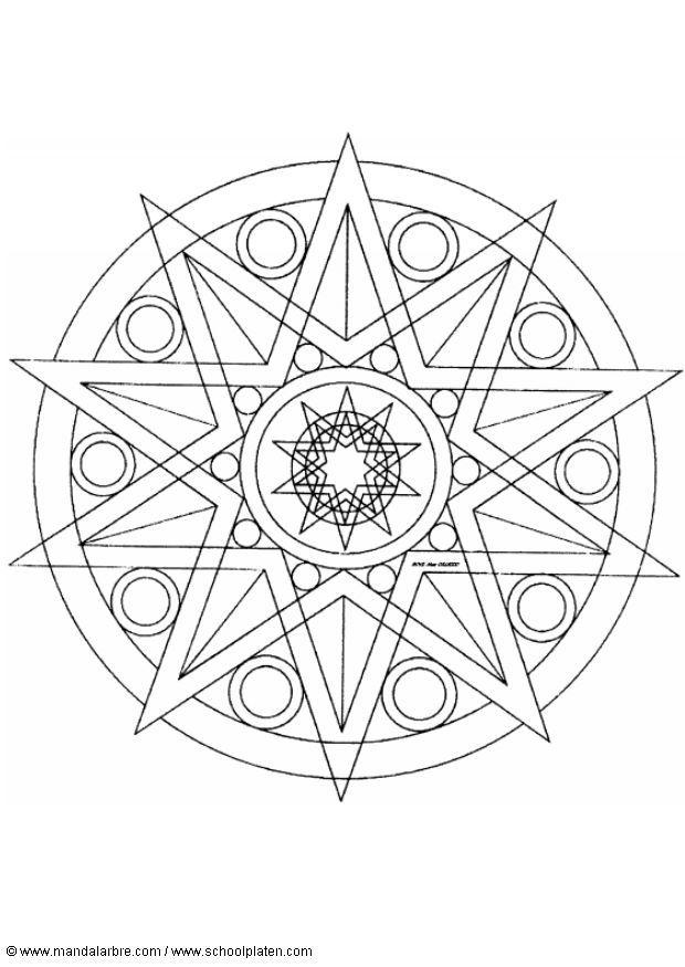 Kleurplaat mandala-1502a
