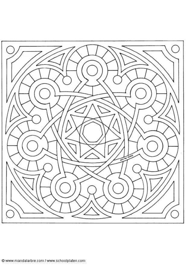 Kleurplaat mandala-1502b