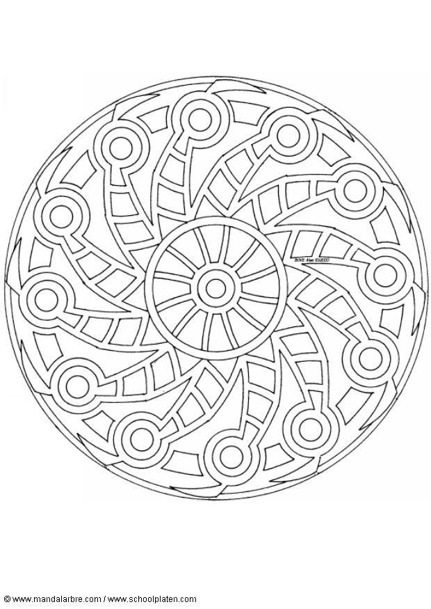 Kleurplaat mandala-1502d