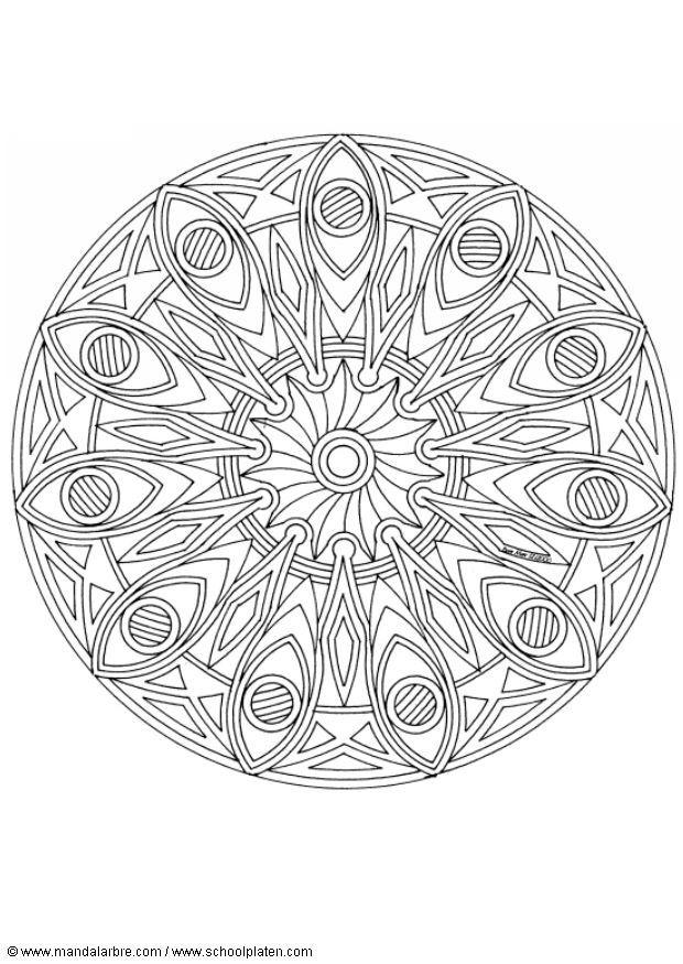 Kleurplaat mandala-1502f