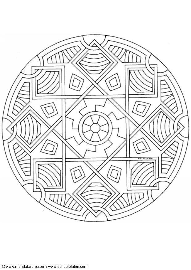 Kleurplaat mandala-1502n
