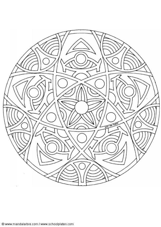 Kleurplaat mandala-1502o