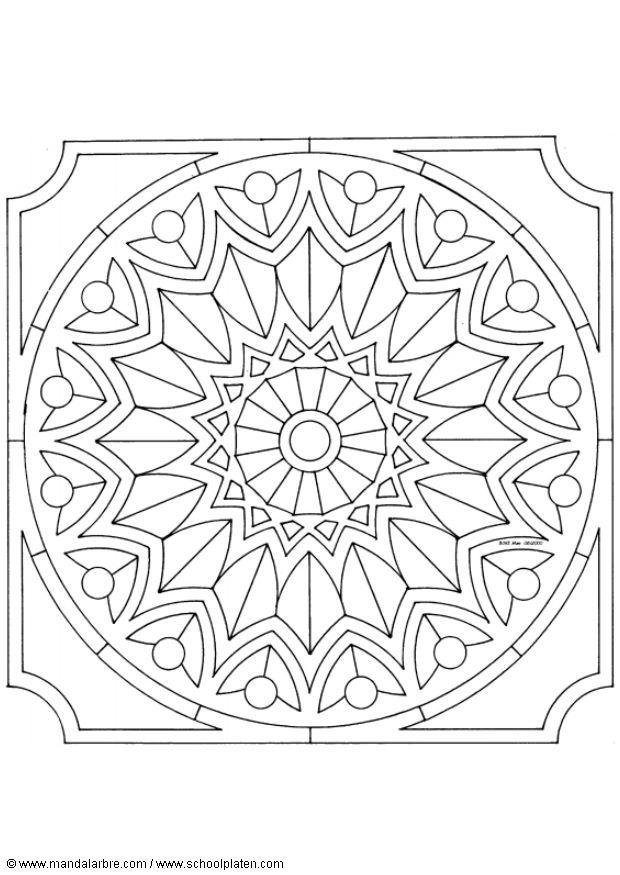 Kleurplaat mandala-1502s