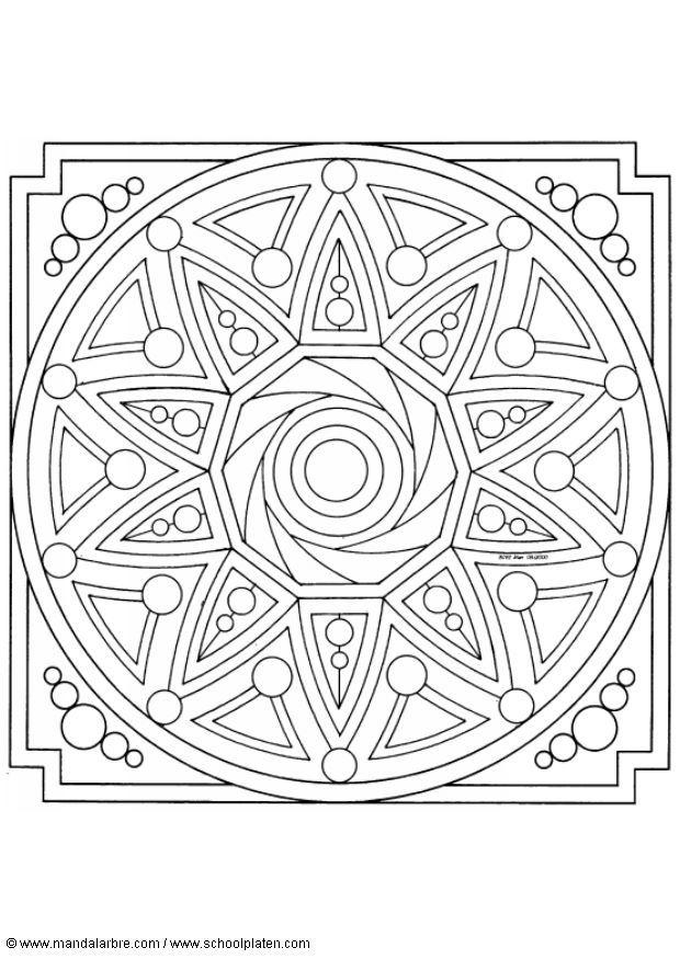 Kleurplaat mandala-1602i