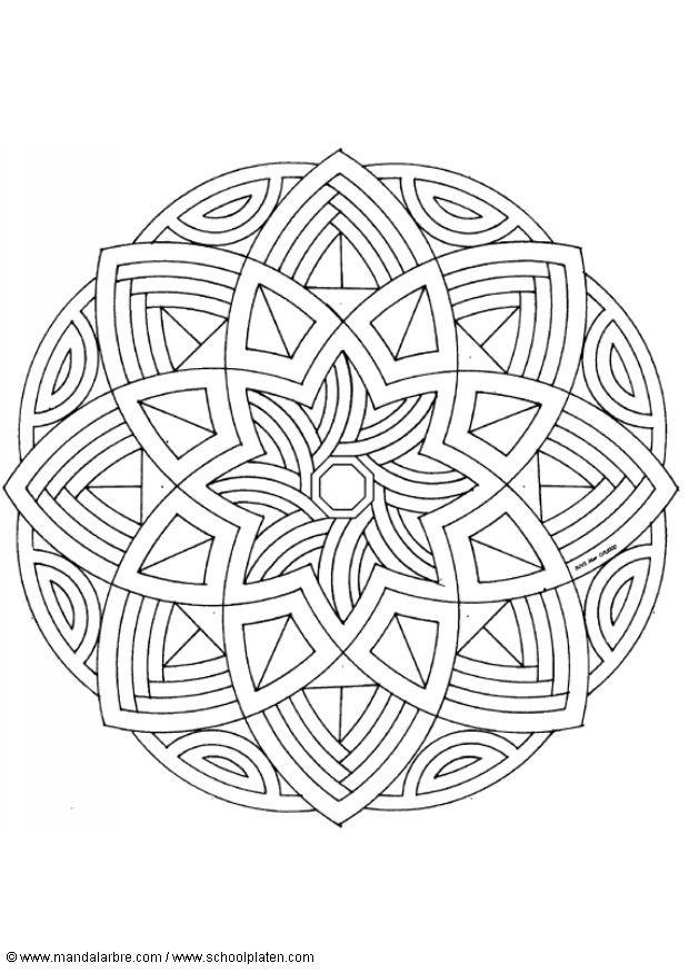 Kleurplaat mandala-1602l