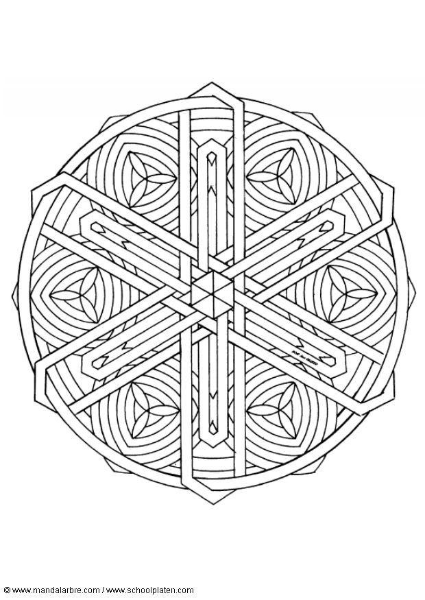 Kleurplaat mandala-1602n
