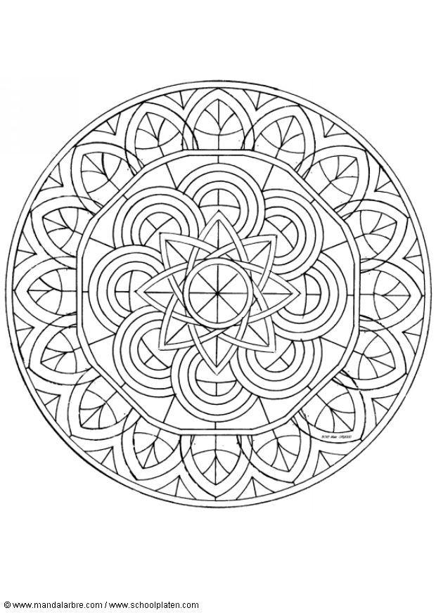 Kleurplaat mandala-1602p