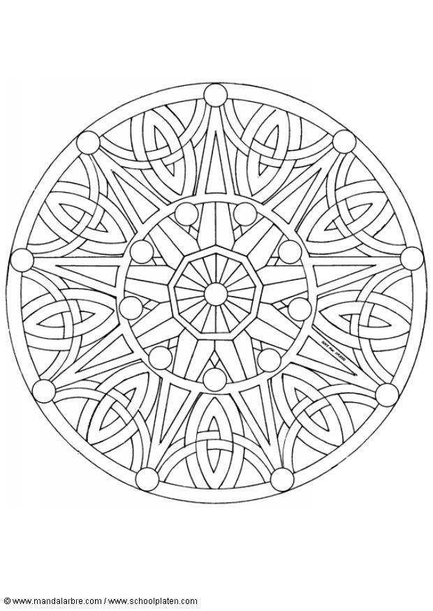 Kleurplaat mandala-1702b