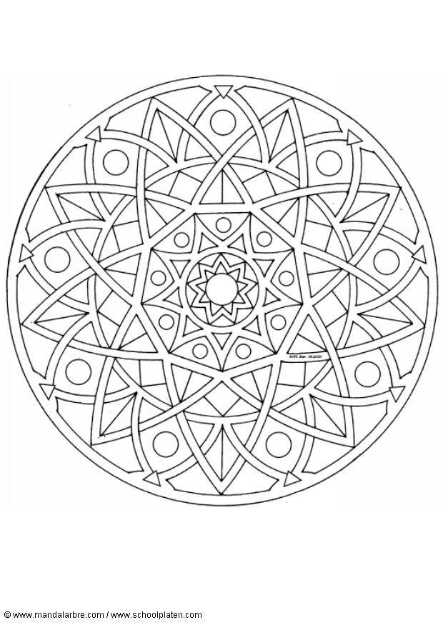 Kleurplaat mandala-1702c