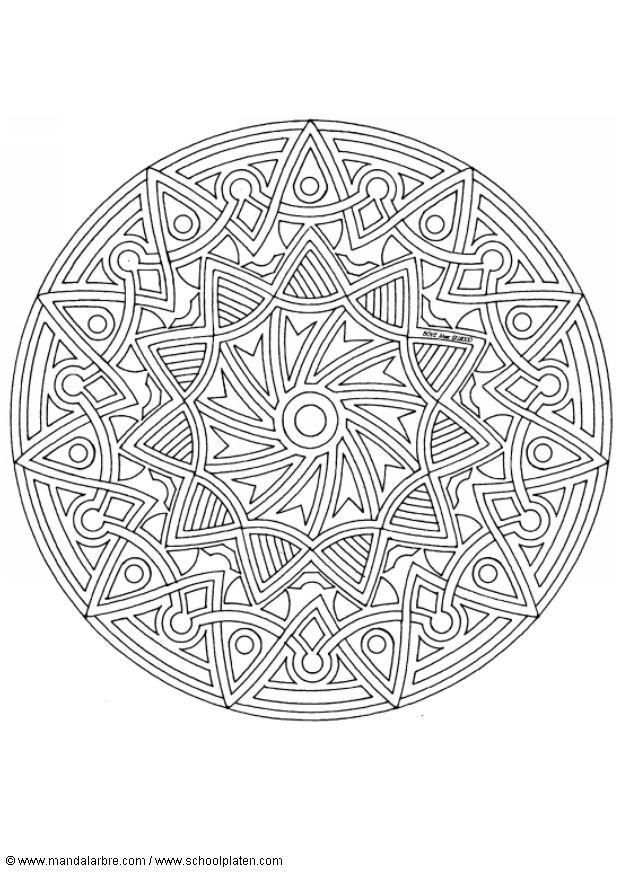 Kleurplaat mandala-1702e