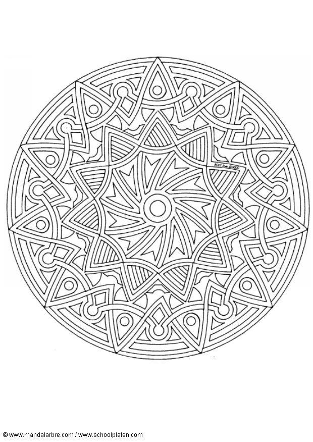 Kleurplaat mandala-1702f