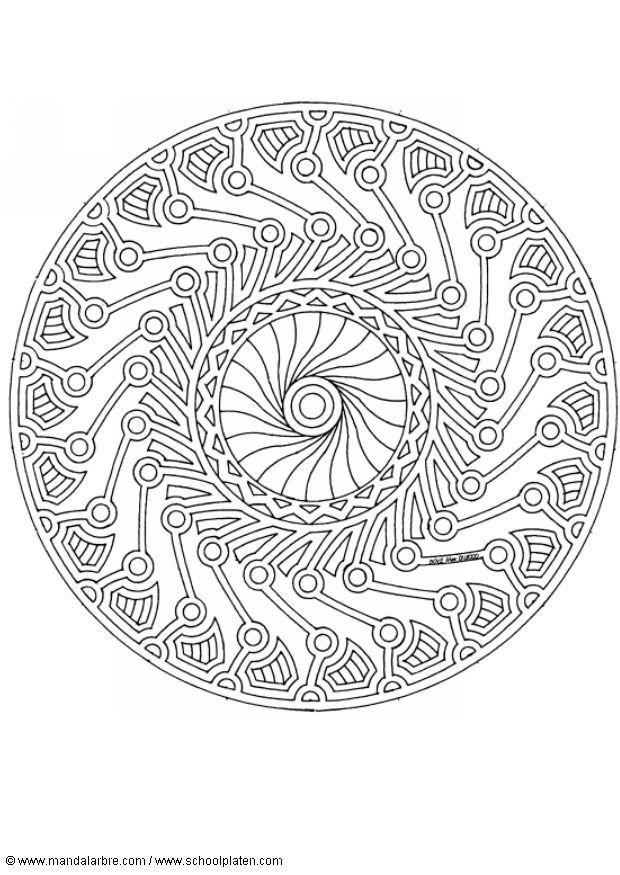 Kleurplaat mandala-1702g
