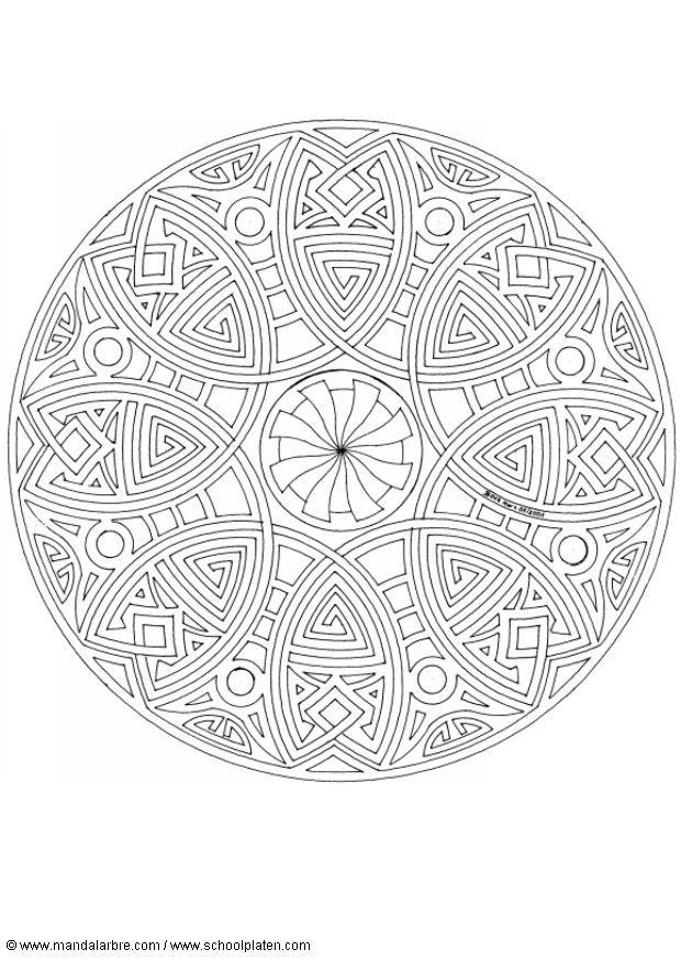 Kleurplaat mandala-1702h