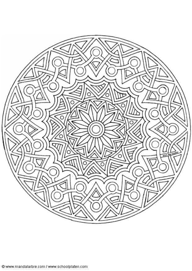 Kleurplaat mandala-1702j