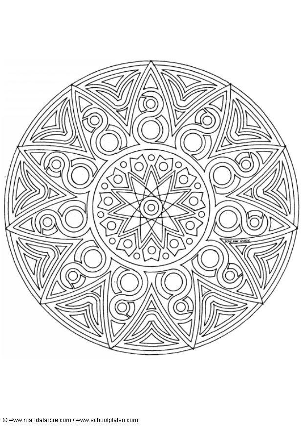 Kleurplaat mandala-1702o