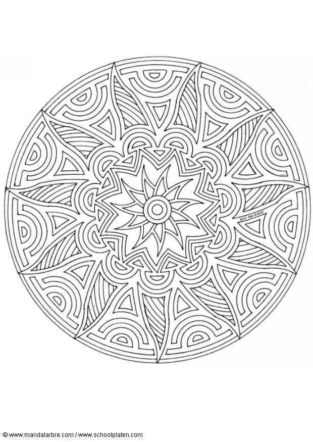 Kleurplaat mandala-1702q