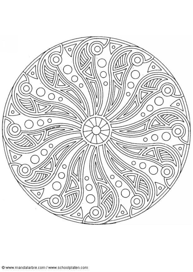 Kleurplaat mandala-1702r