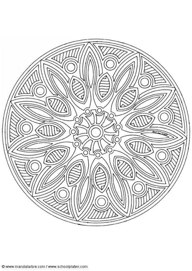 Kleurplaat mandala-1702s