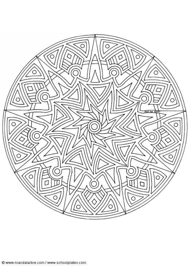 Kleurplaat mandala-1702w