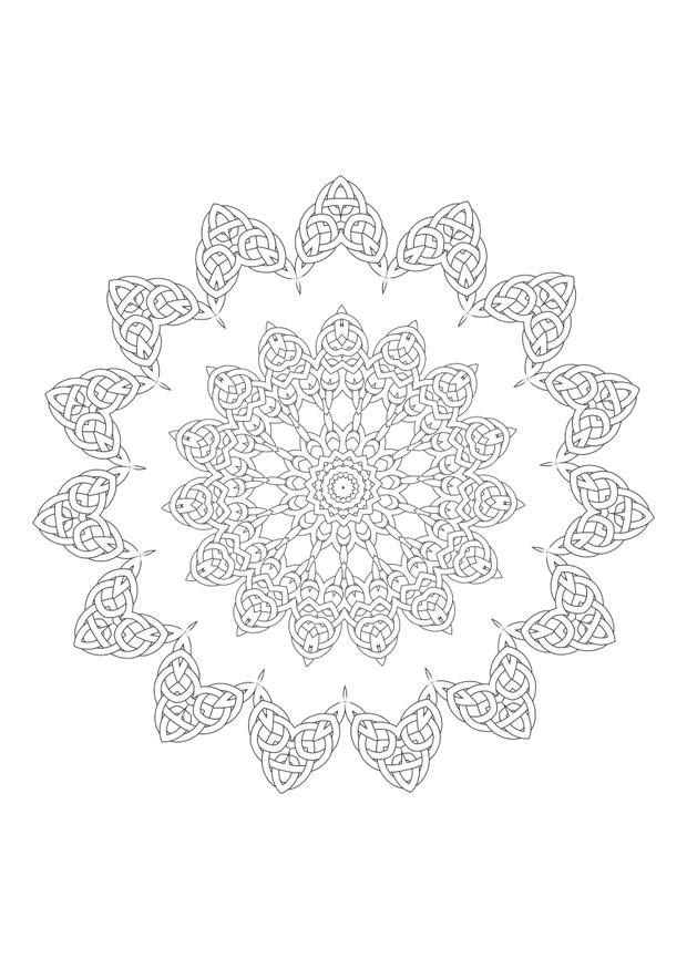 Kleurplaat mandala 