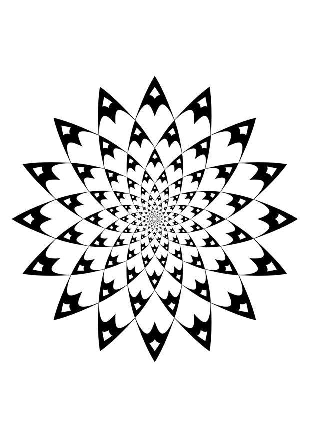 Kleurplaat mandala