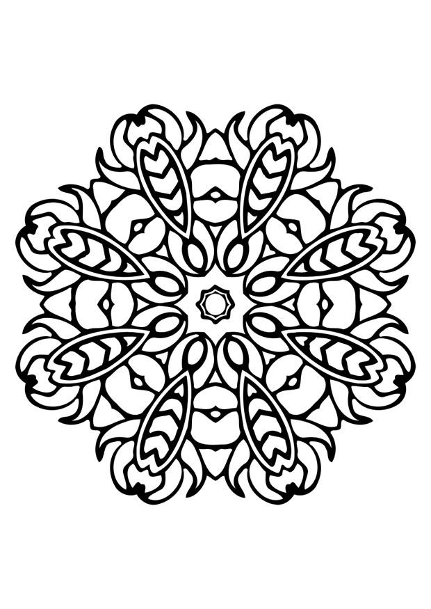 Kleurplaat mandala 