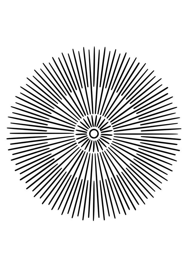Kleurplaat mandala 3