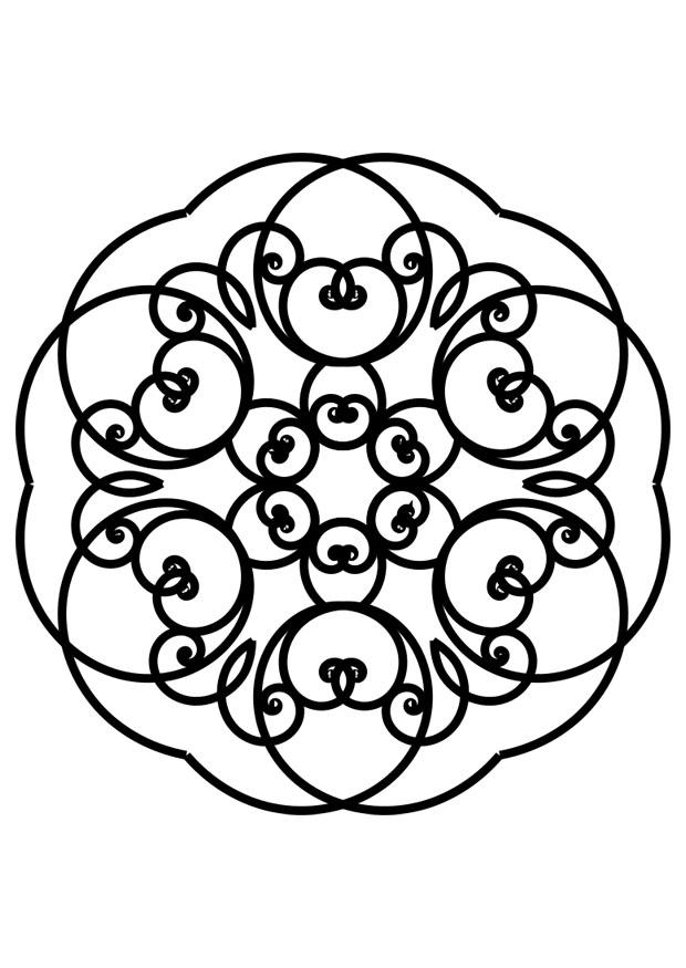 Kleurplaat mandala