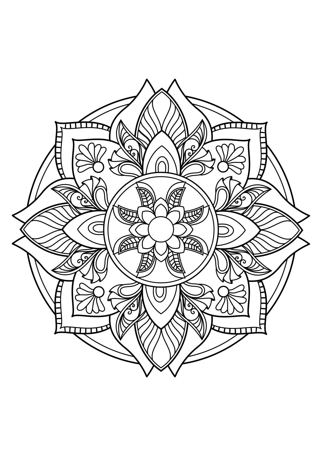 Kleurplaat mandala