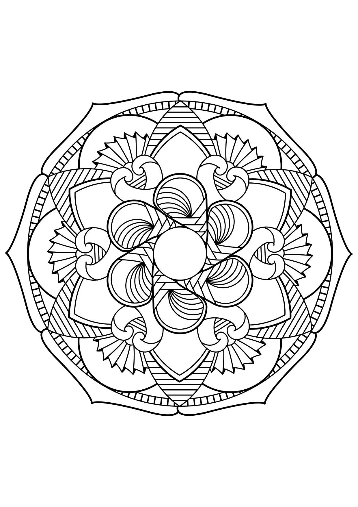 Kleurplaat mandala